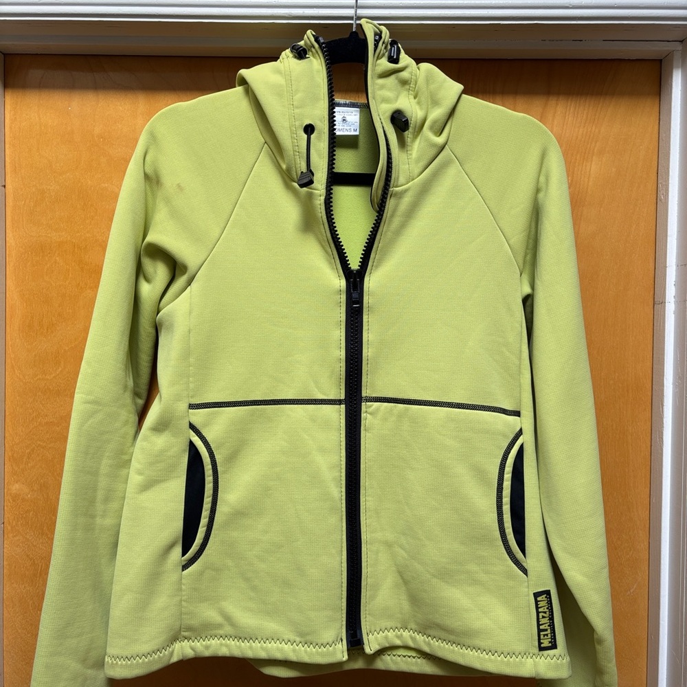 Melanzana Citron Yellow/Green Zip-Up Hoodie